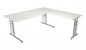 Preview: Winkelschreibtisch Form4 C-Fuss 180x180 cm Weiss